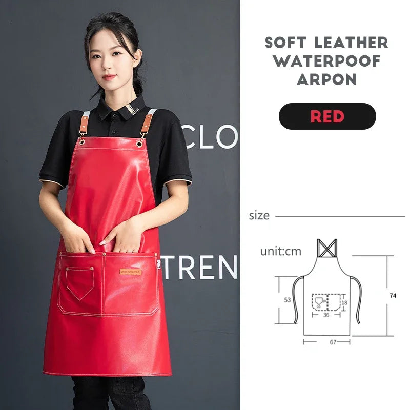 tablier de cuisine rouge
