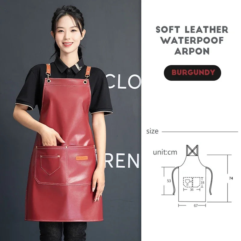 tablier de cuisine rouge