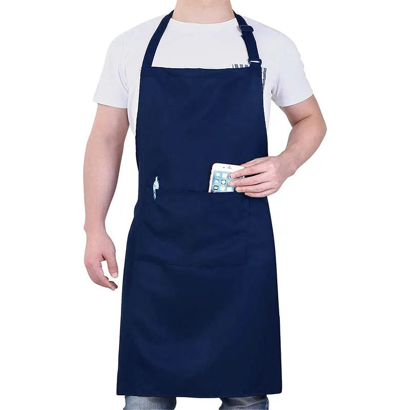 tablier de cuisine XXL bleu