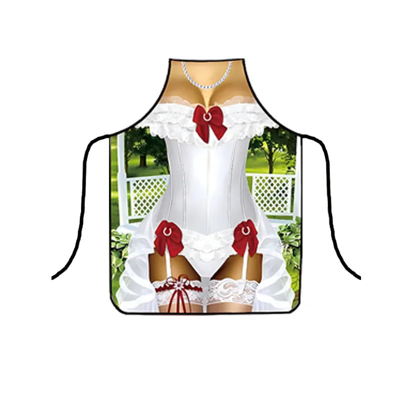 tablier de cuisine adulte mariée en déshabillé