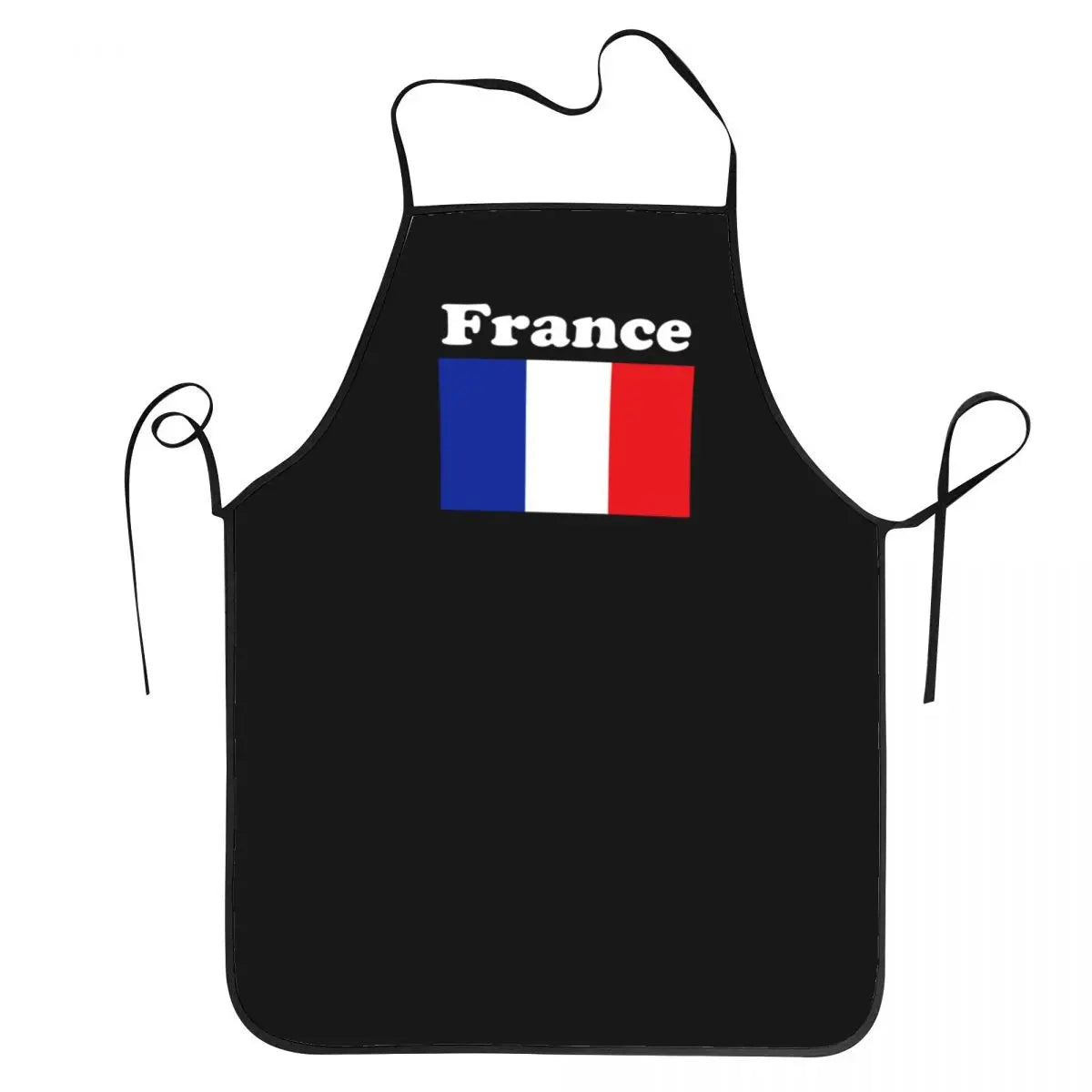 tablier de cuisine bleu blanc rouge avec petit drapeau de France