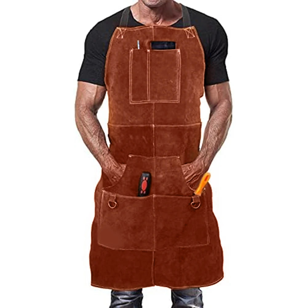 tablier de cuisine en cuir