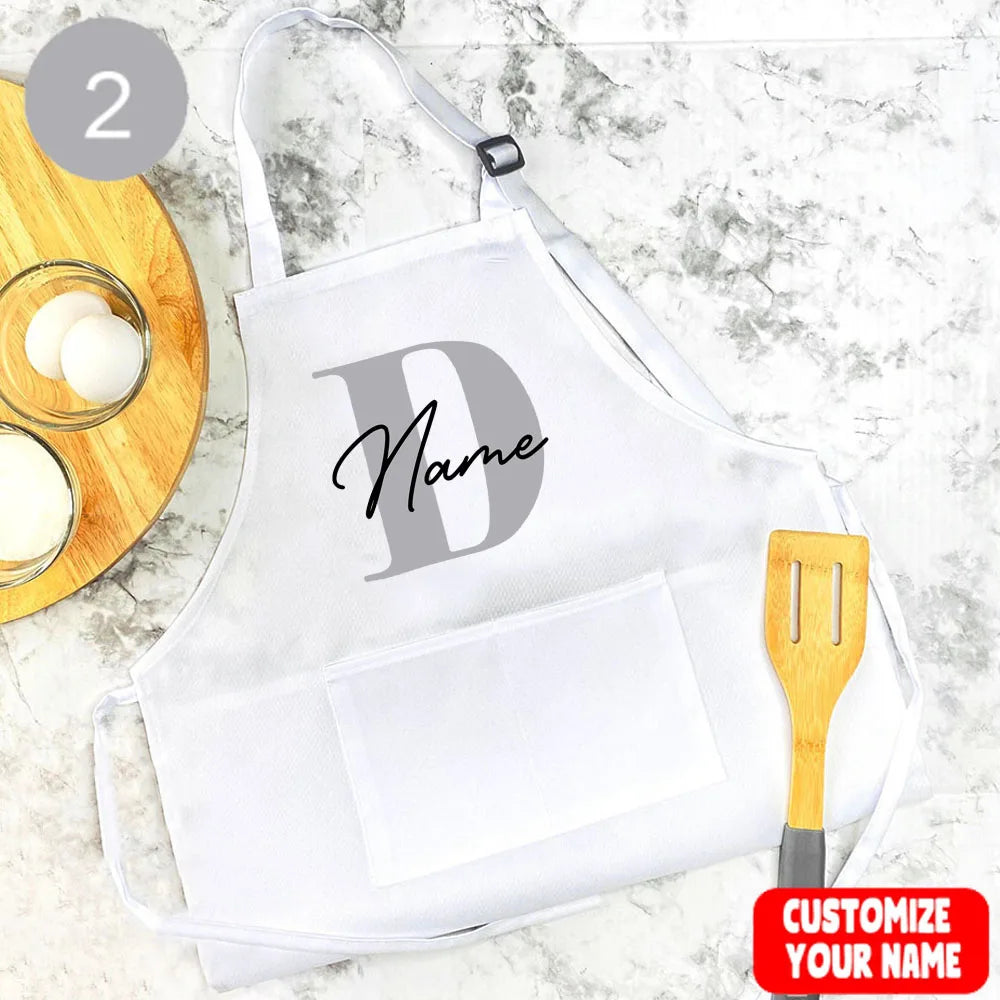 tablier de cuisine enfant personnalisé nom en D
