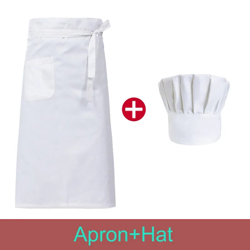 tablier de cuisine et toque blanc