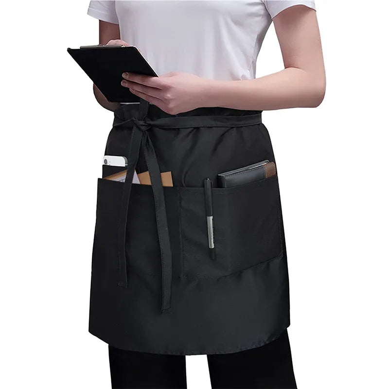 tablier de cuisine sans bavette porté par une femme