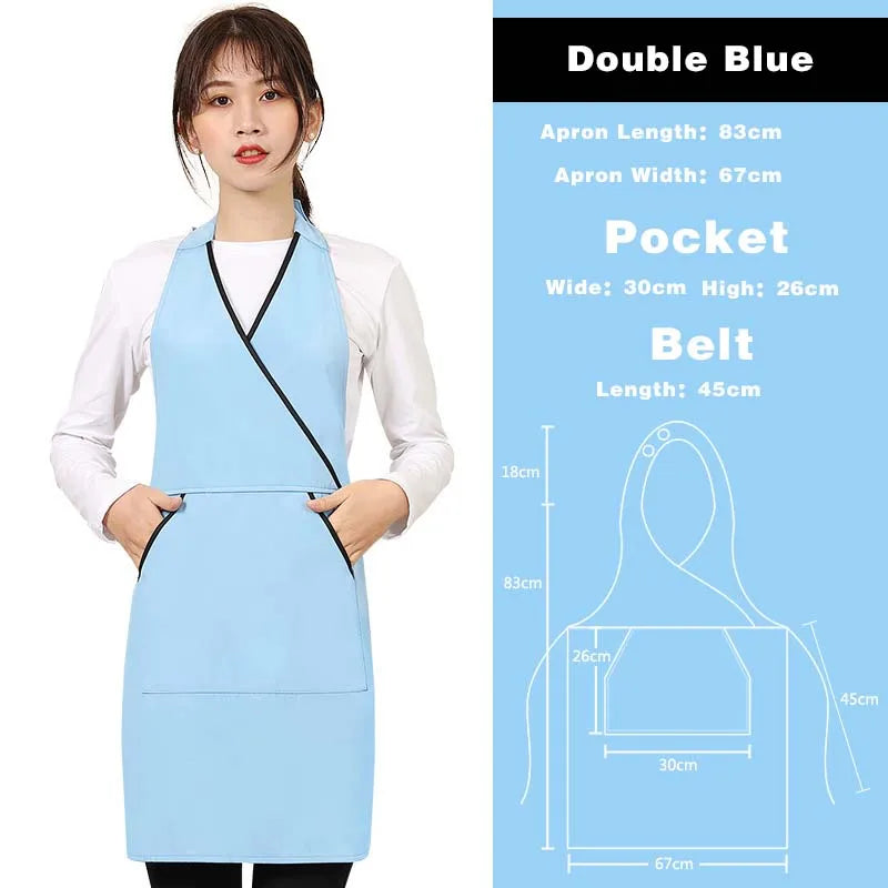 beau tablier de cuisine bleu clair