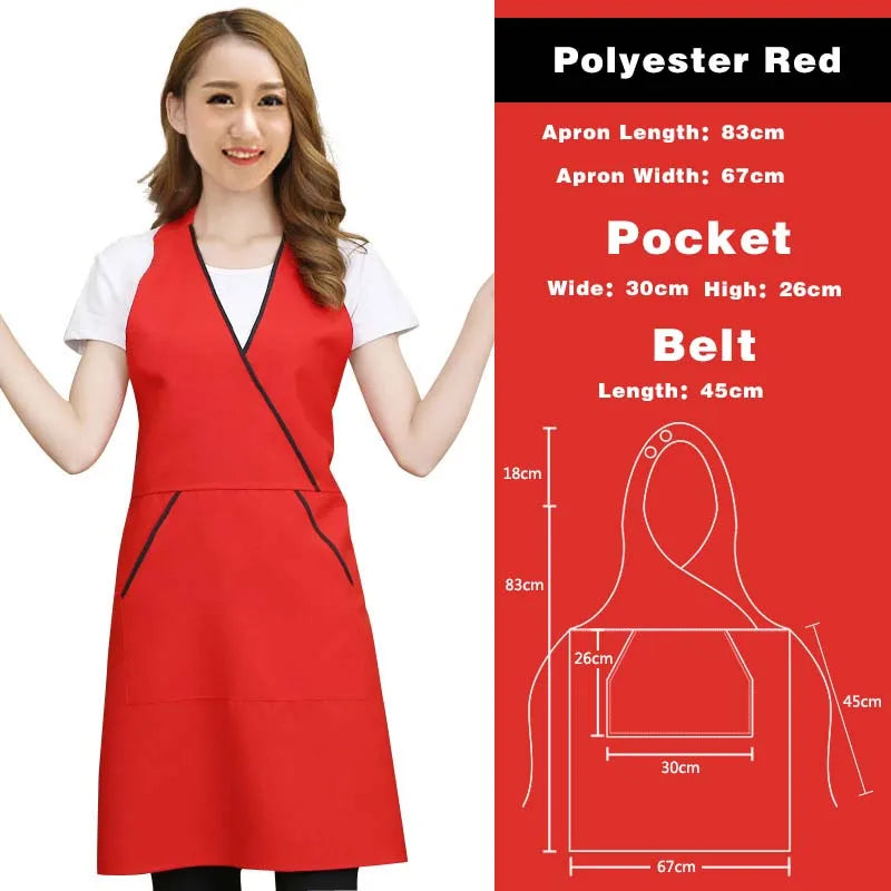 beau tablier de cuisine rouge polyester