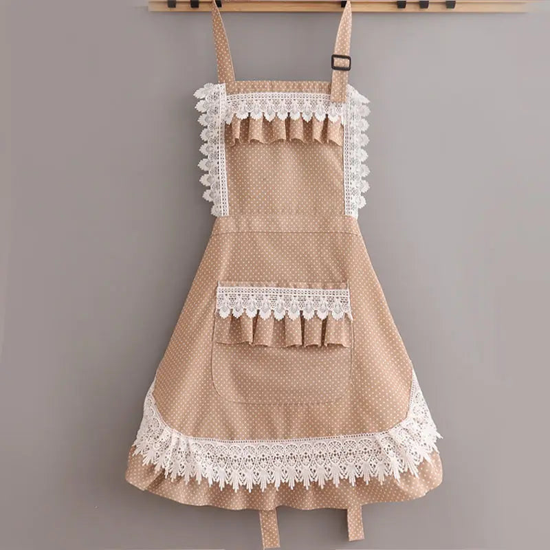 broderie pour tablier de cuisine kaki