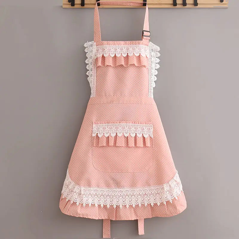 broderie pour tablier de cuisine rose