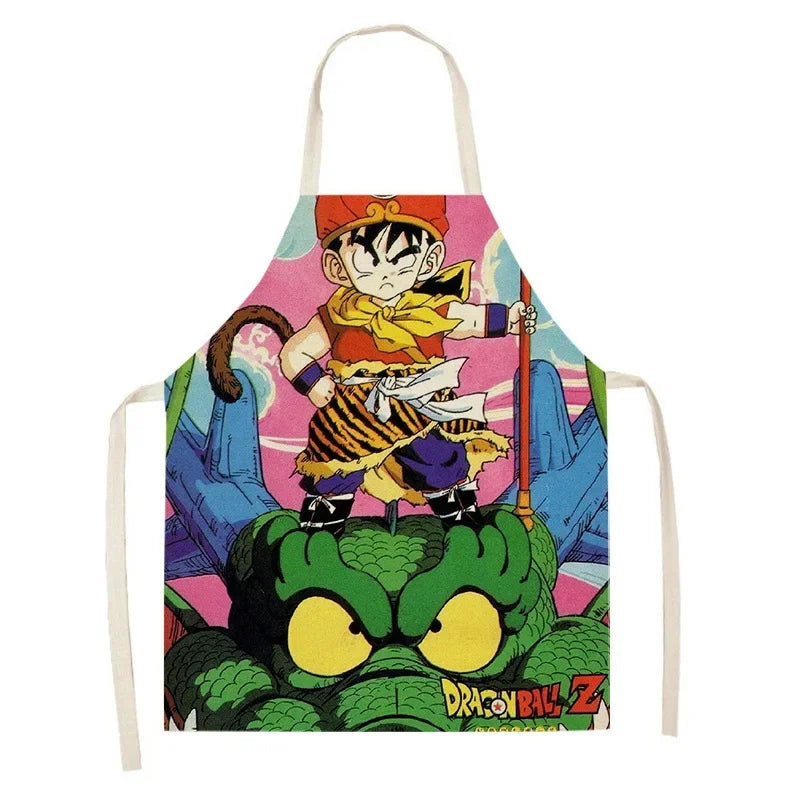 tablier de cuisine Dragon Ball personnage sur la tête d'un dragon