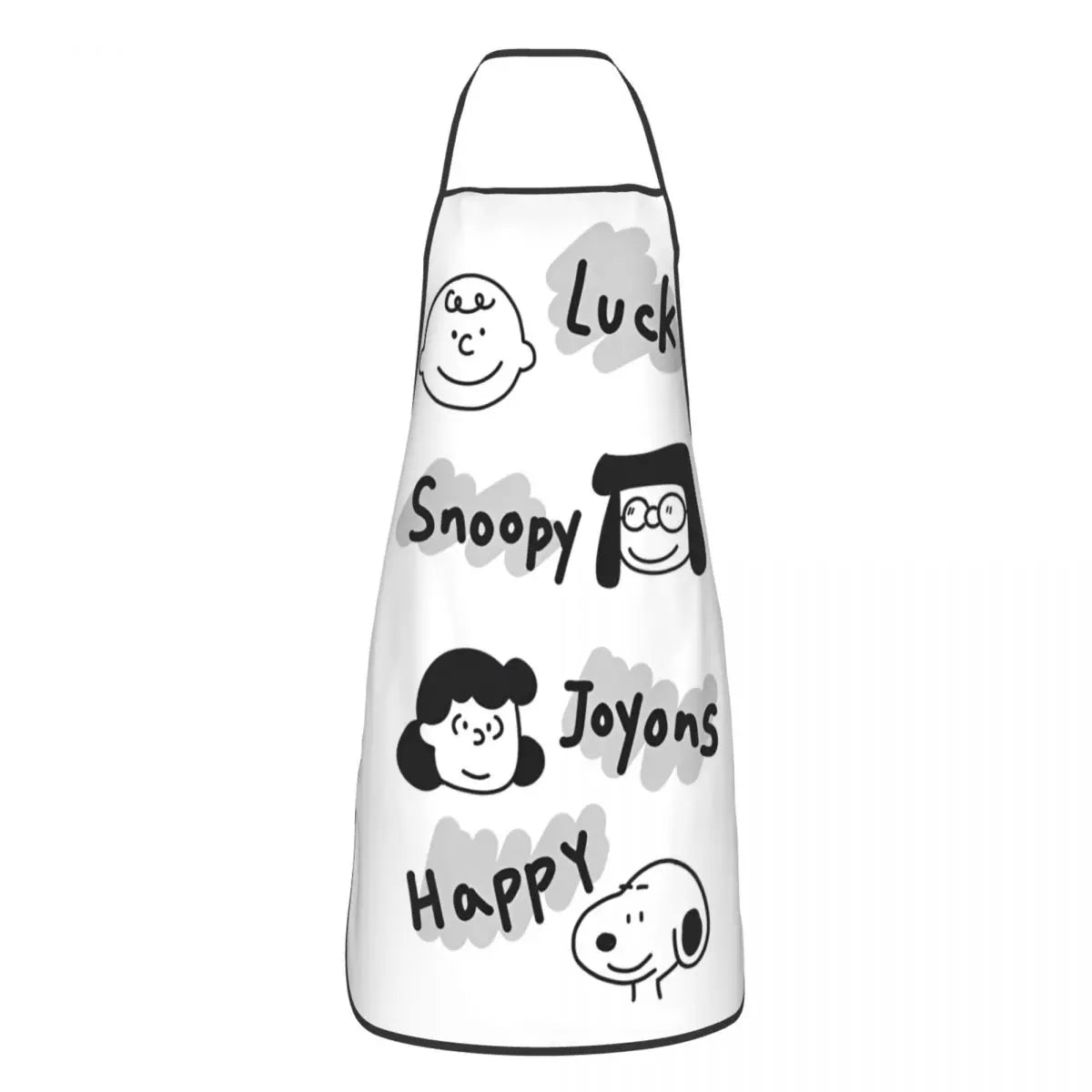 tablier de cuisine Polyester avec le visage de Charlie Brown, Marcie Johnson, Lucy van Peit et Snoopy