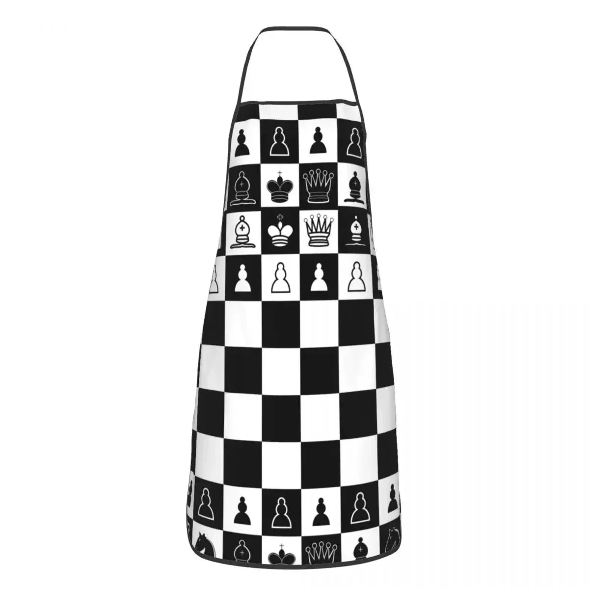 tablier de cuisine a carré blanc jeux échec  double