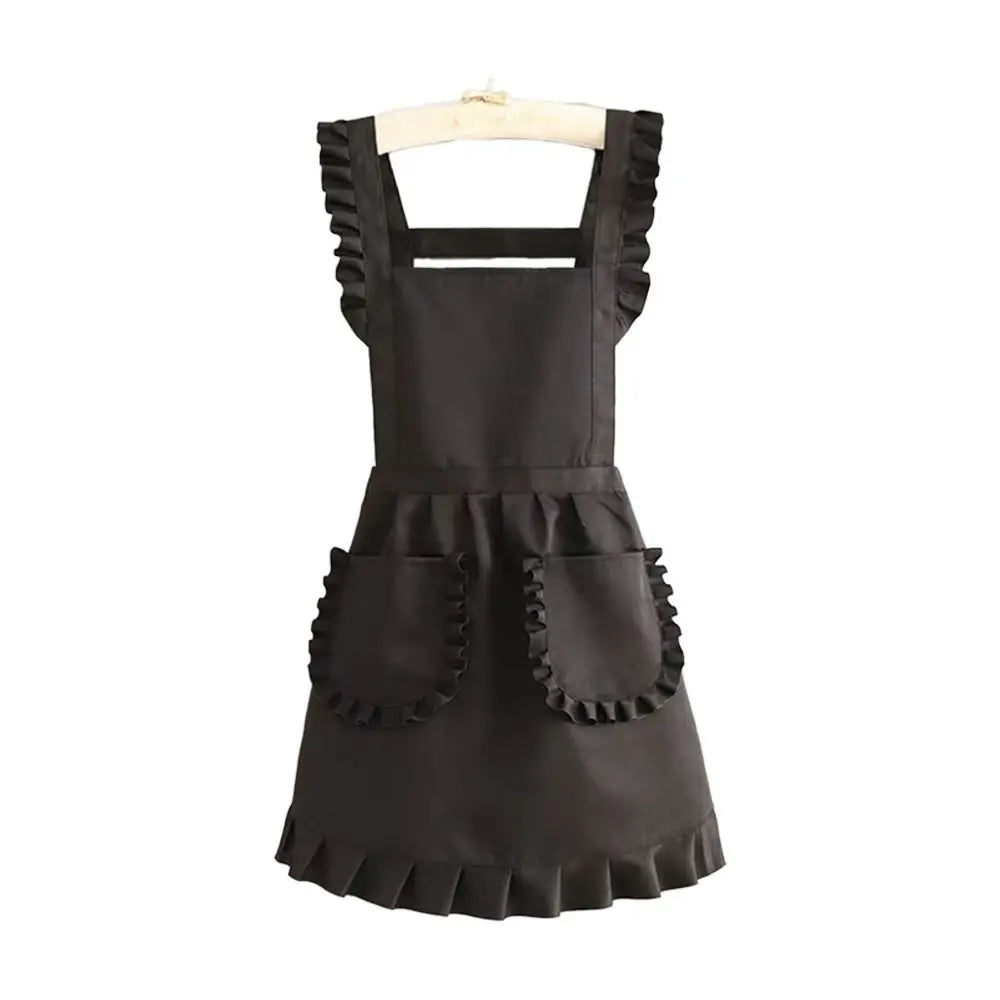 tablier de cuisine ancien noir sur support