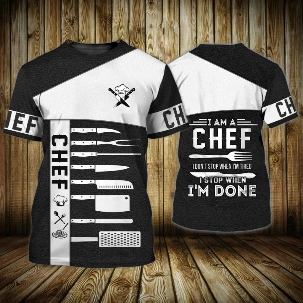 tablier de cuisine avec inscription blanc et noir