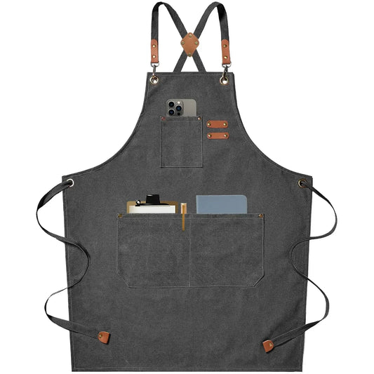 tablier de cuisine barbecue homme avec objet dans les poches