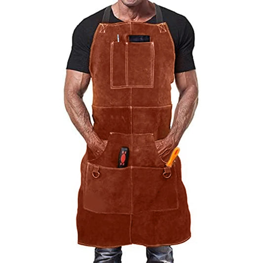 tablier de cuisine en cuir