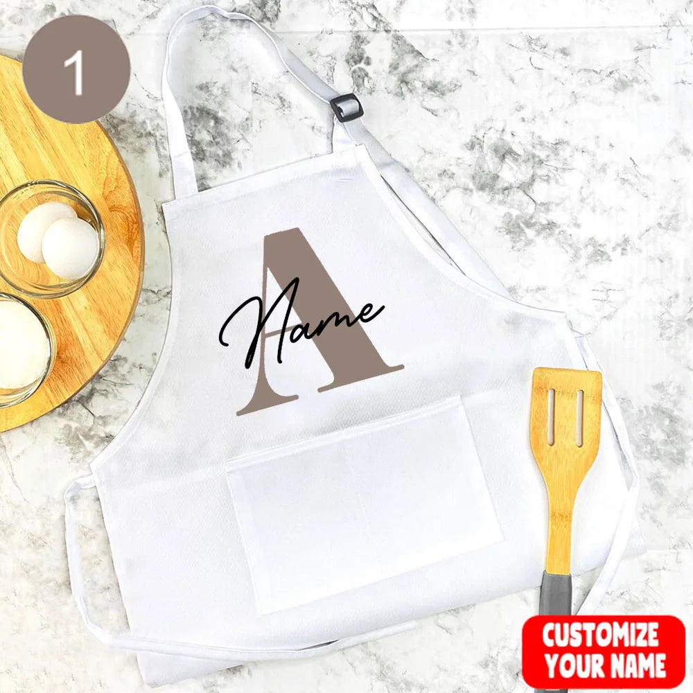 tablier de cuisine enfant personnalisé nom en A