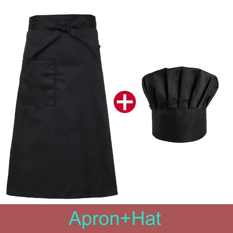 tablier de cuisine et toque noir