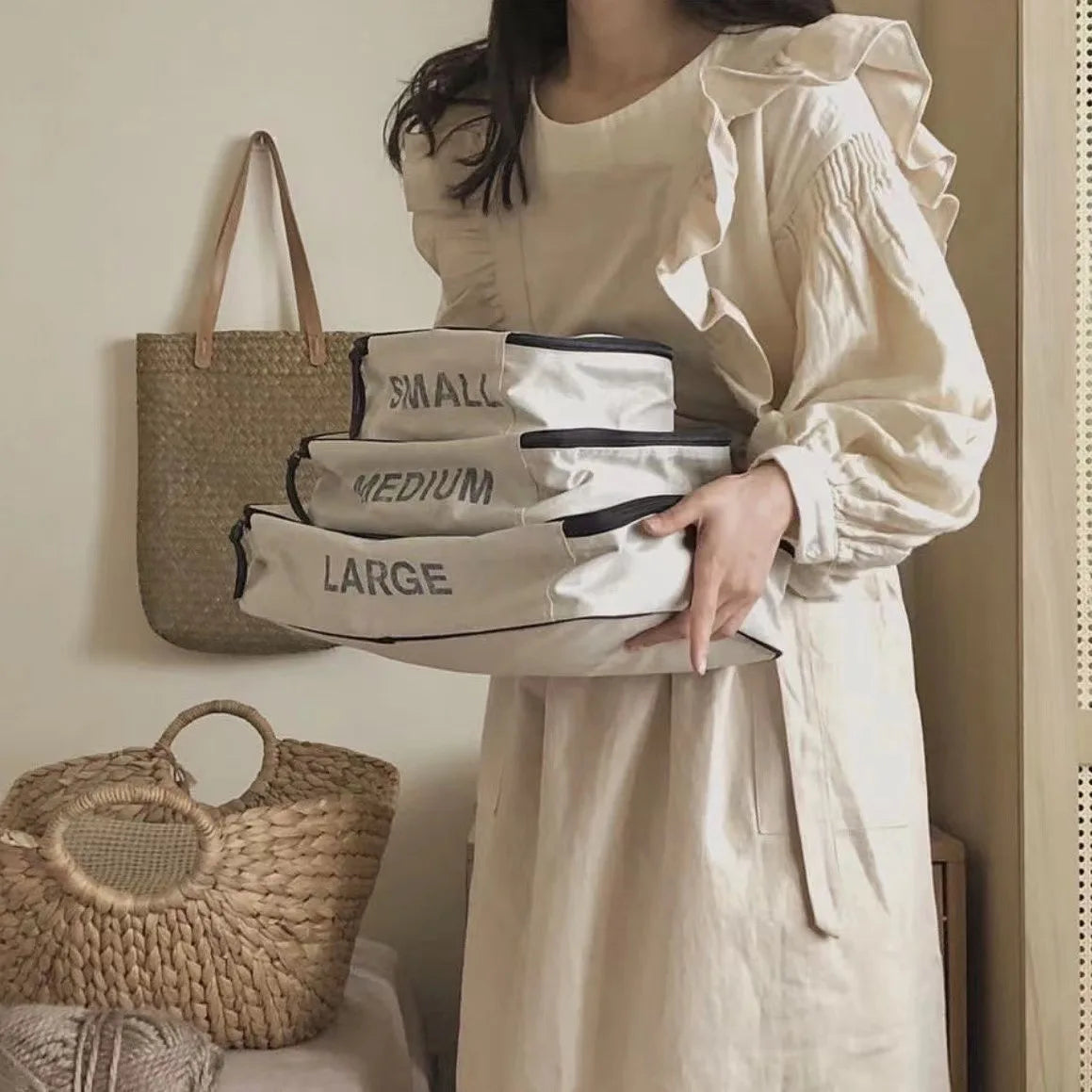 tablier de cuisine fabrication française beige
