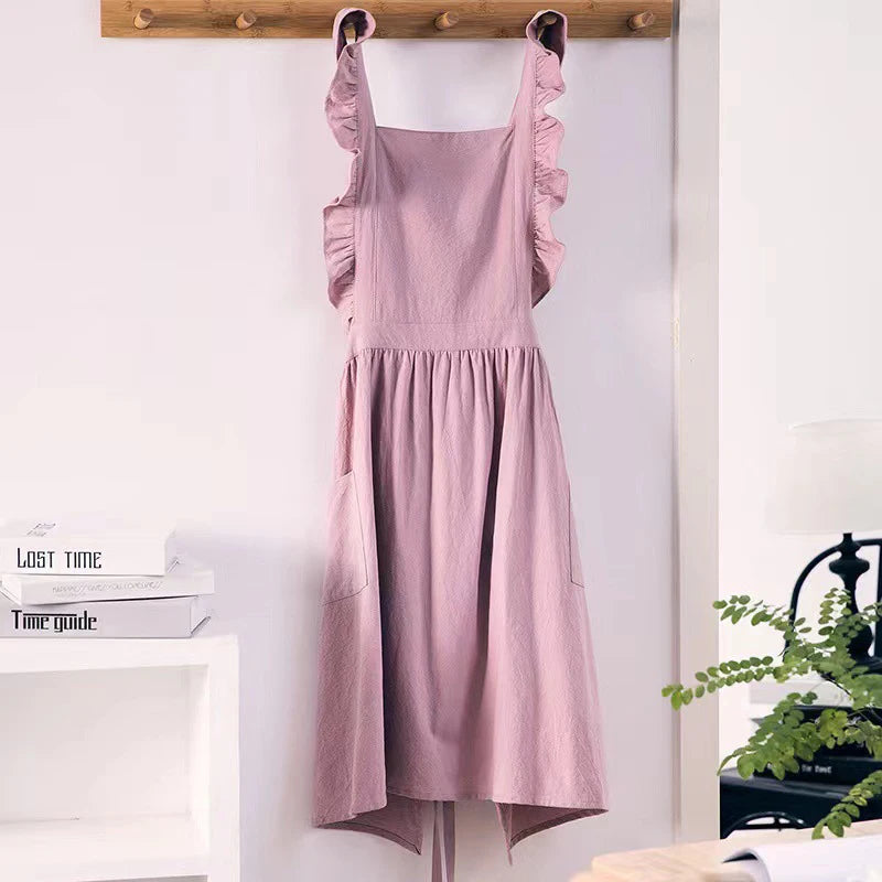 tablier de cuisine fabrication française rose