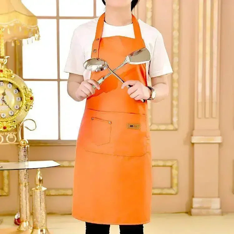 tablier de cuisine femme avec poche orange
