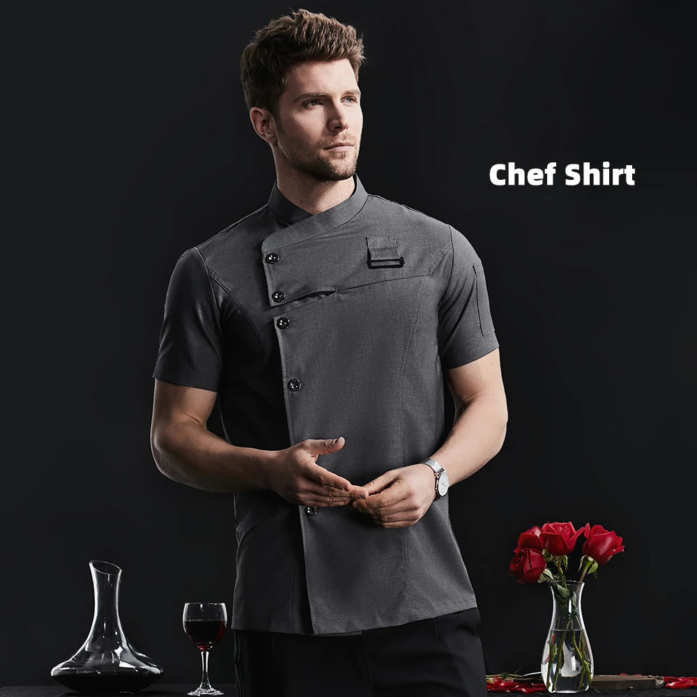 tablier de cuisine homme chic gris haut seulement
