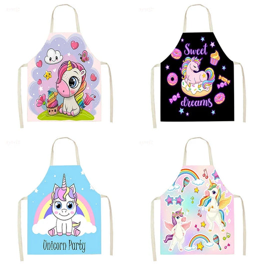 quatre tablier de cuisine licorne