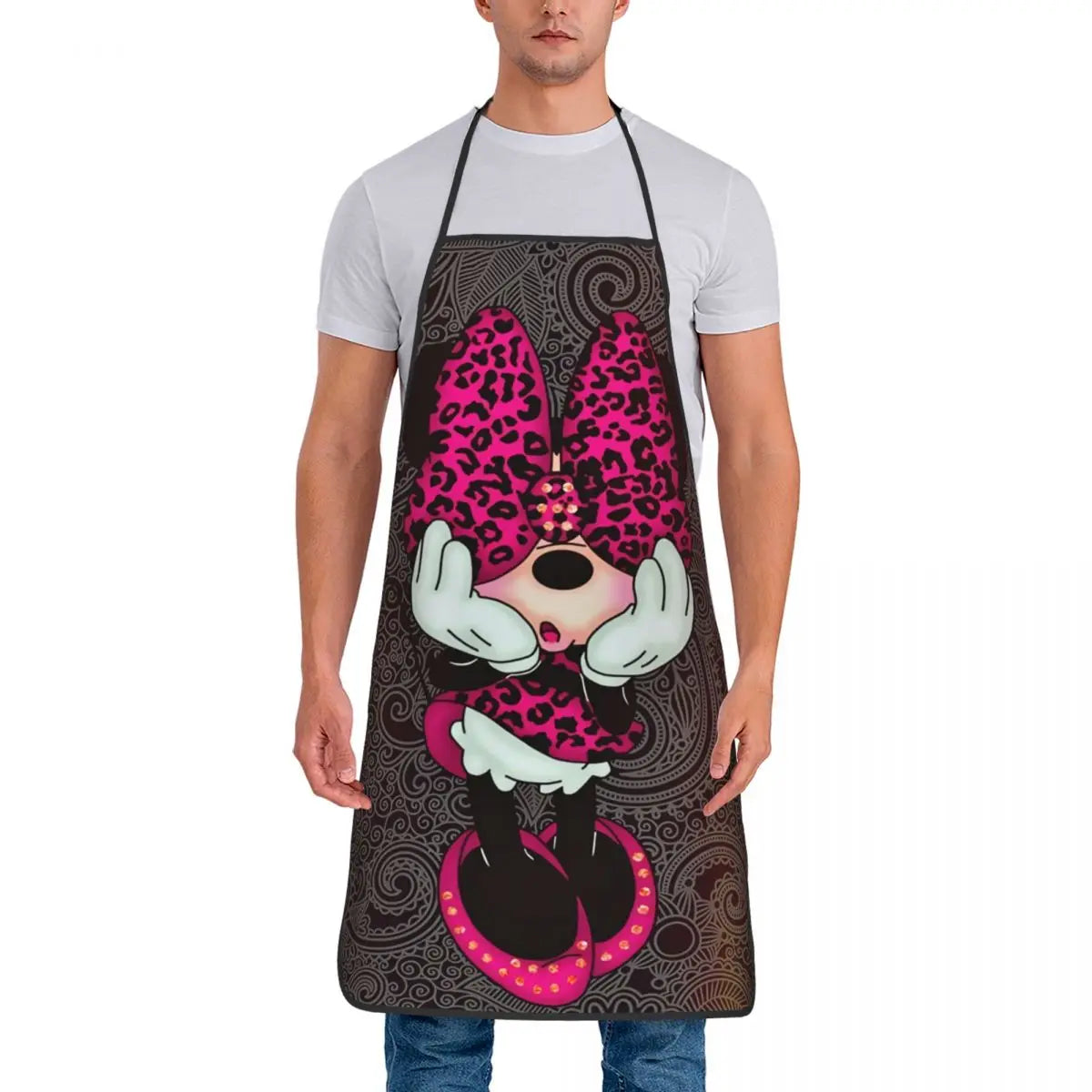 tablier de cuisine minnie noir