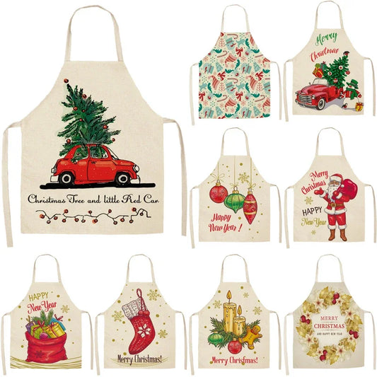 neuf tablier de cuisine noël sur la photo