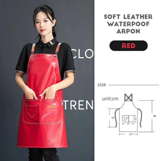 tablier de cuisine rouge