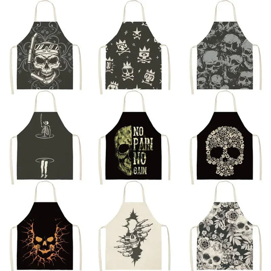 tablier de cuisine tête de mort neuf model de tête de mort