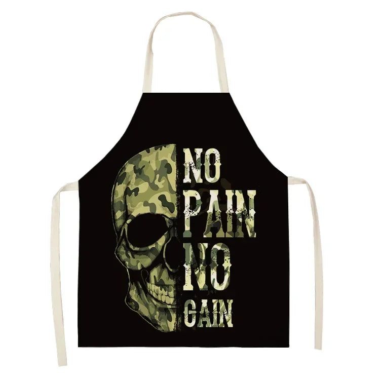 tablier de cuisine tête de mort on a rien sans rien