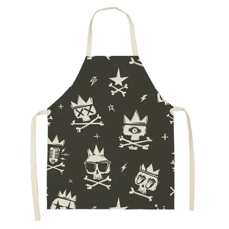 tablier de cuisine tête de mort rigolo
